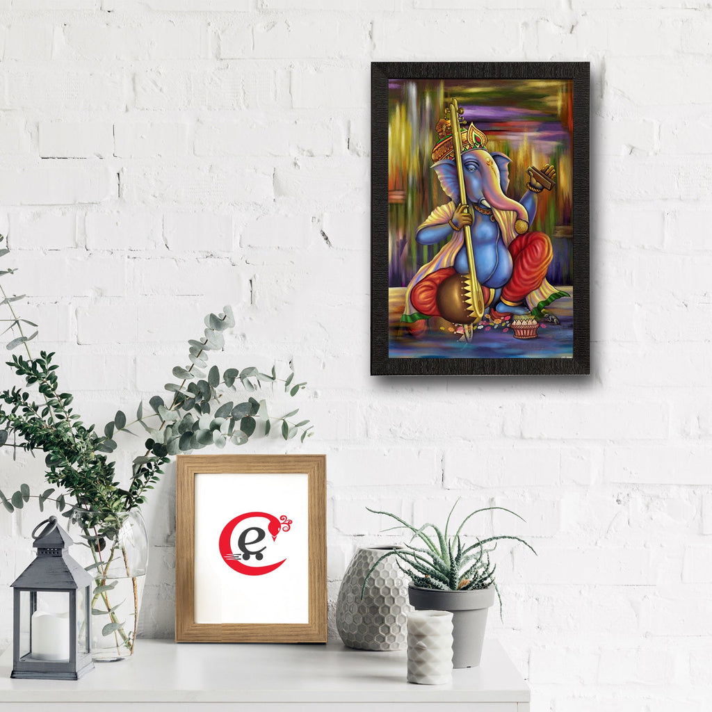 Lord Ganesha Satin Matt Texture UV Art Painting Kafalo
