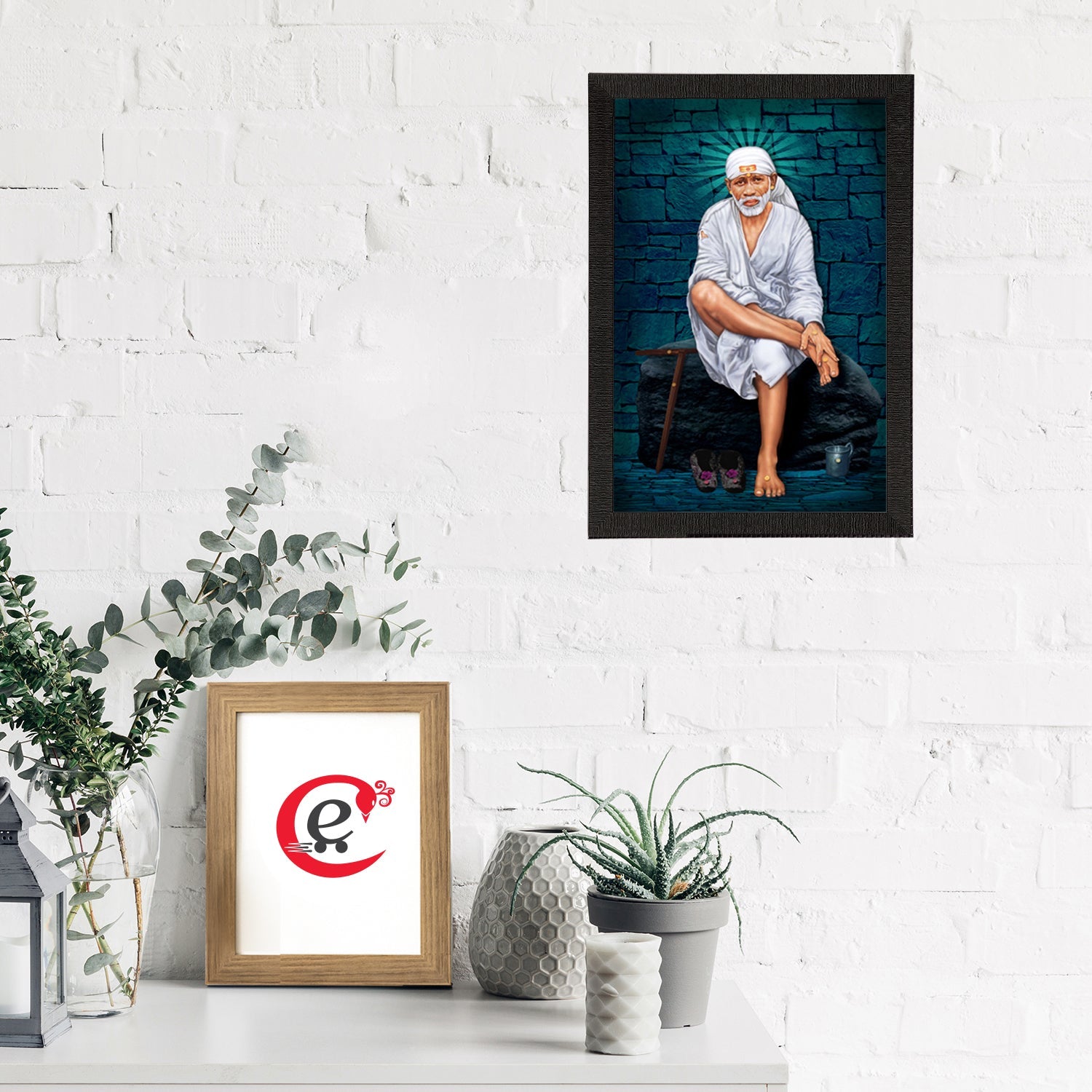 Sai Baba Satin Matt Texture UV Art Painting