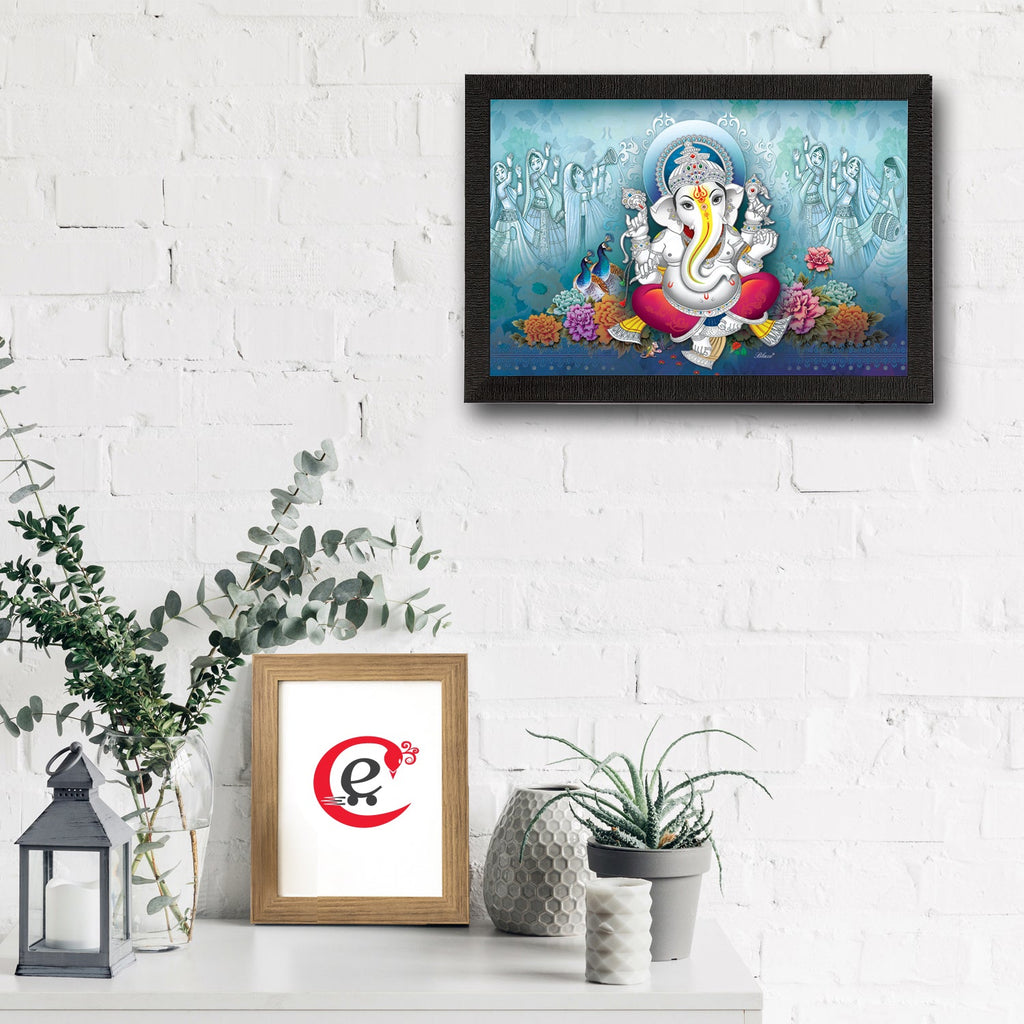 Lord Ganesha Satin Matt Texture UV Art Painting Kafalo