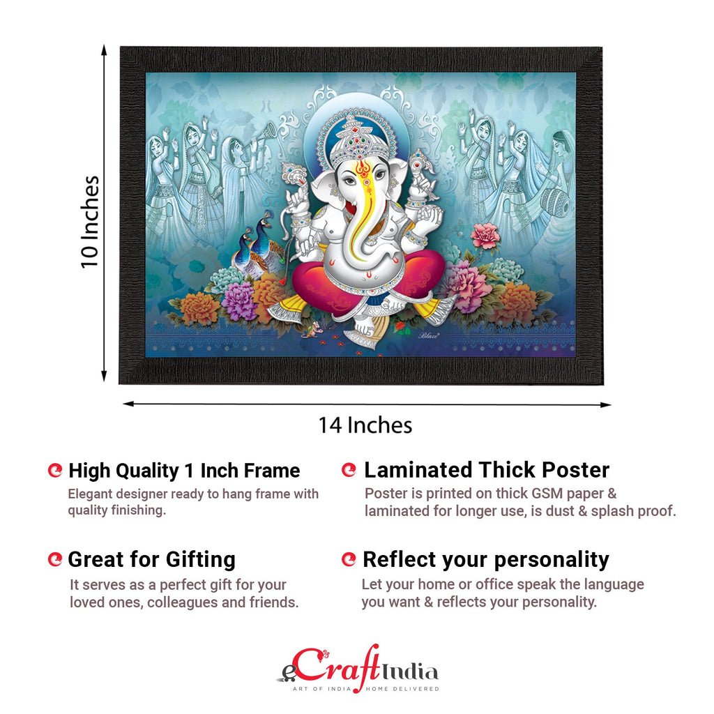 Lord Ganesha Satin Matt Texture UV Art Painting Kafalo