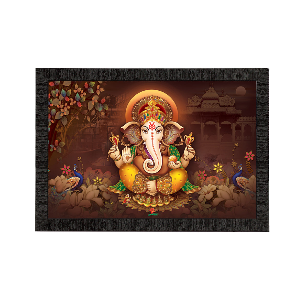 Lord Ganesha Satin Matt Texture UV Art Painting Kafalo