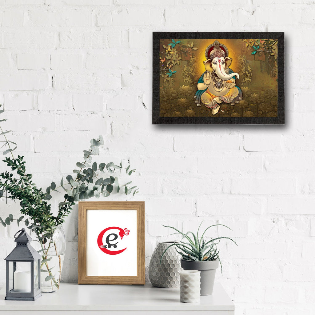 Lord Ganesha Satin Matt Texture UV Art Painting Kafalo