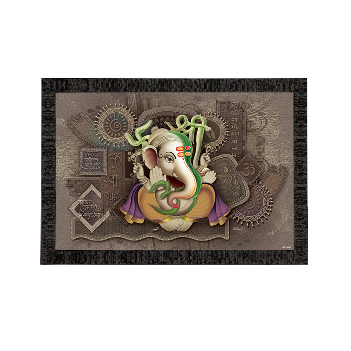 Lord Ganesha Satin Matt Texture UV Art Painting Kafalo