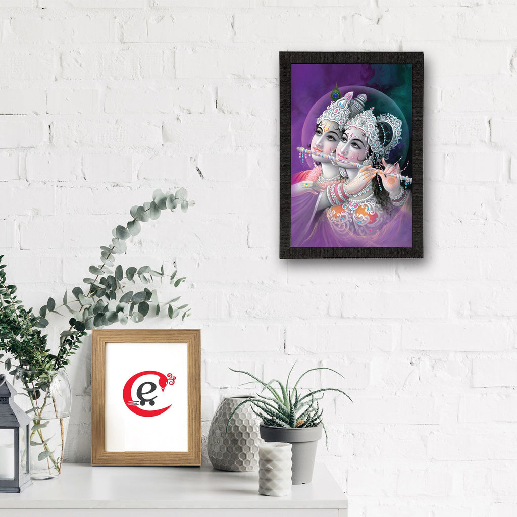 Radha Krishna Satin Matt Texture UV Art Painting Kafalo