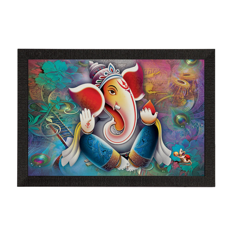 Lord Ganesha Satin Matt Texture UV Art Painting