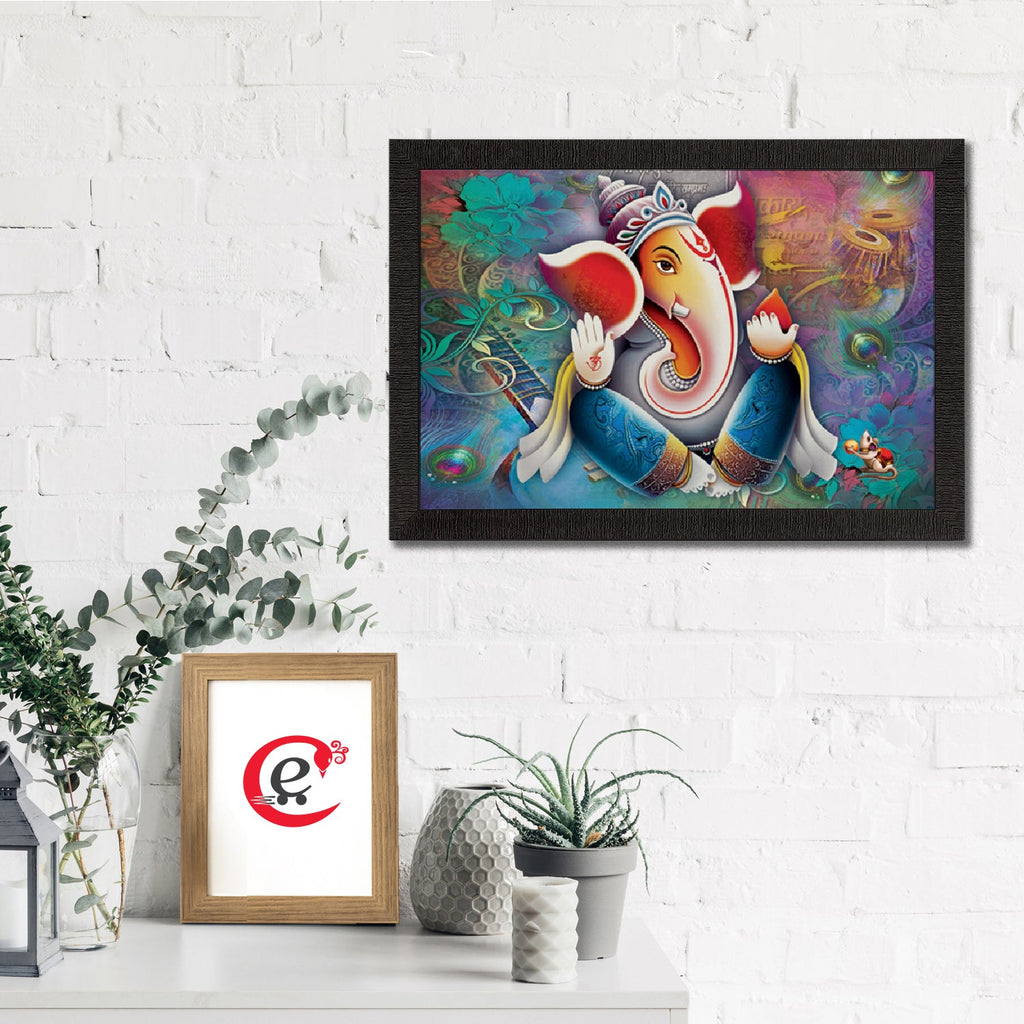 Lord Ganesha Satin Matt Texture UV Art Painting
