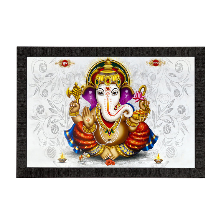 Lord Ganesha Satin Matt Texture UV Art Painting Kafalo