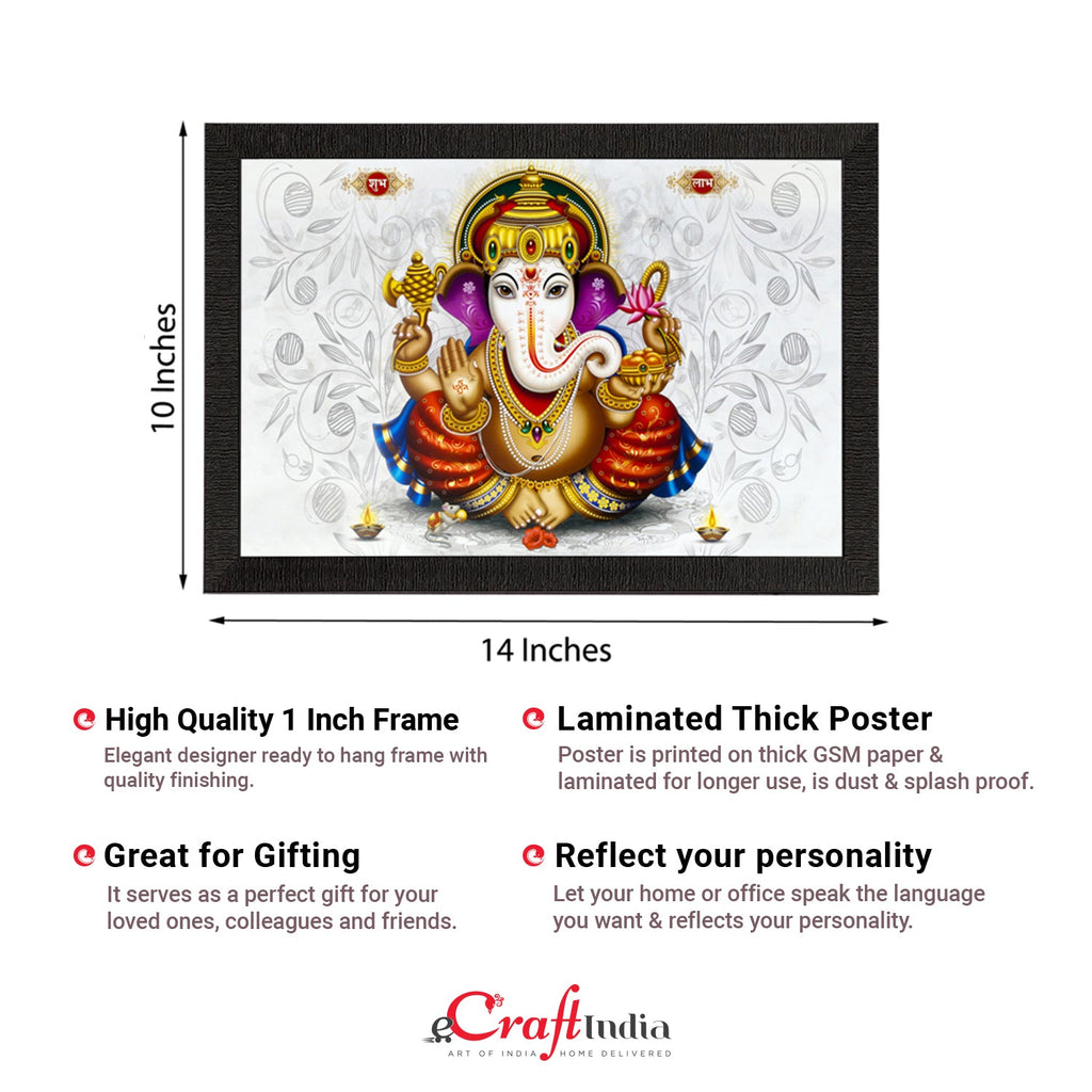 Lord Ganesha Satin Matt Texture UV Art Painting Kafalo