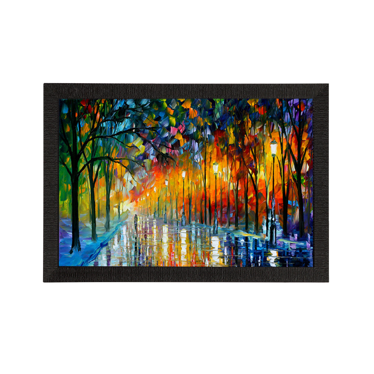 Lovely Rain View Satin Matt Texture UV Art Painting Kafalo