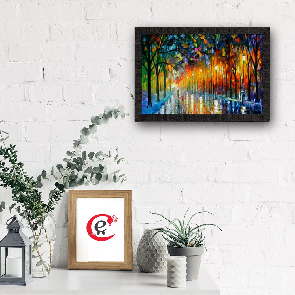 Lovely Rain View Satin Matt Texture UV Art Painting Kafalo