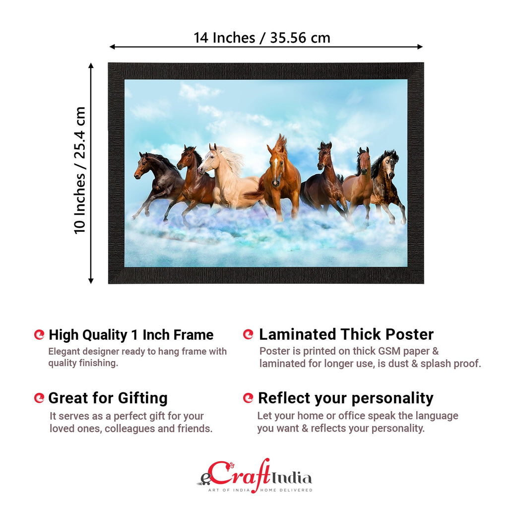 Seven Running Horses Painting Digital Printed Animal Wall Art Kafalo