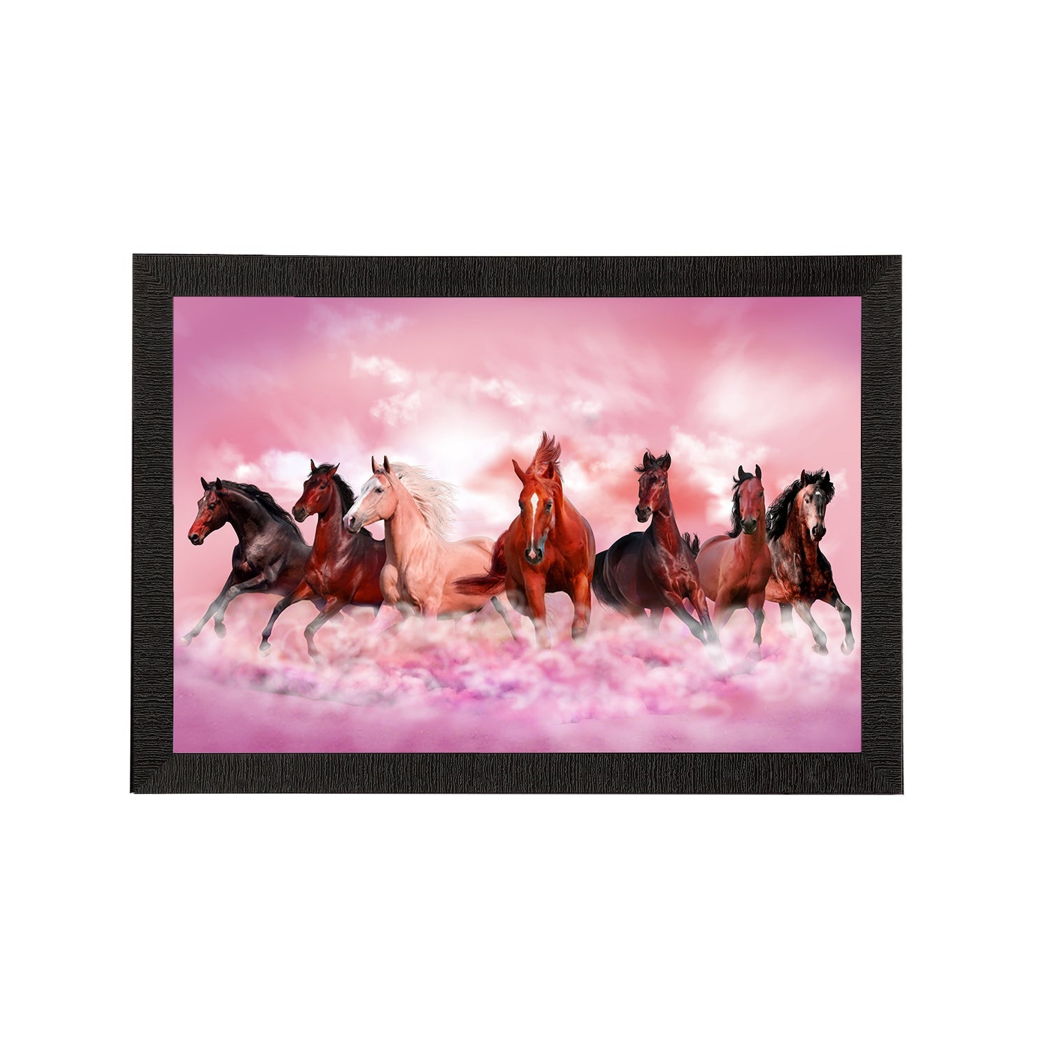 Seven Running Horses Painting Digital Printed Animal Wall Art Kafalo