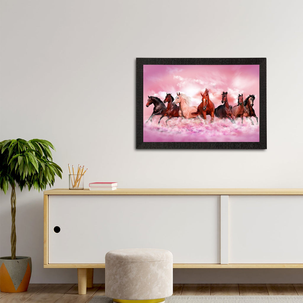 Seven Running Horses Painting Digital Printed Animal Wall Art Kafalo