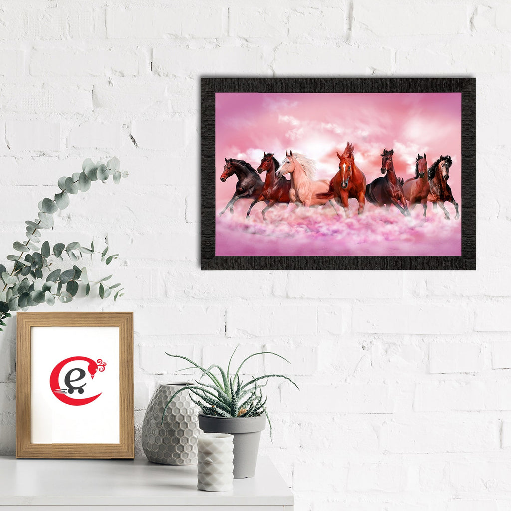 Seven Running Horses Painting Digital Printed Animal Wall Art Kafalo