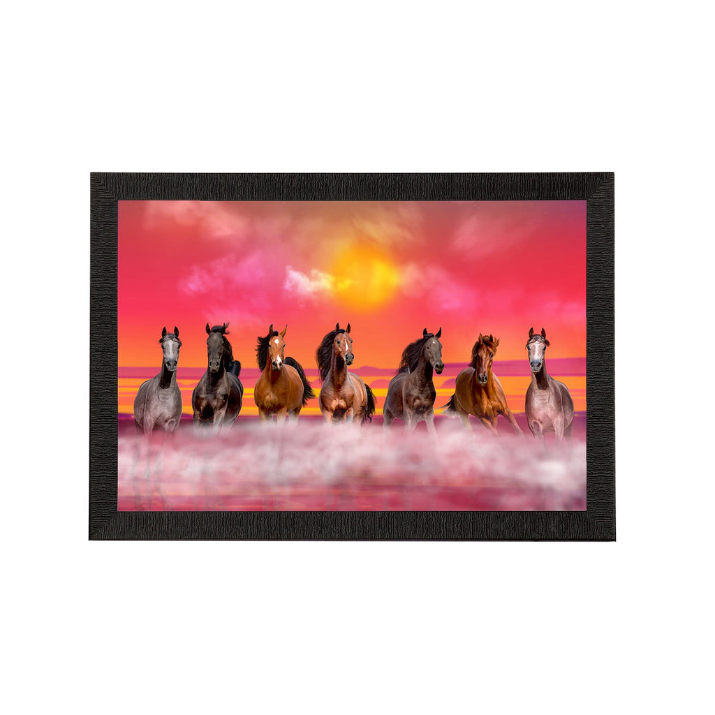 Seven Running Horses Painting Digital Printed Animal Wall Art Kafalo
