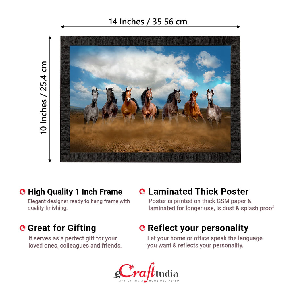 Seven Running Horses Painting Digital Printed Animal Wall Art Kafalo