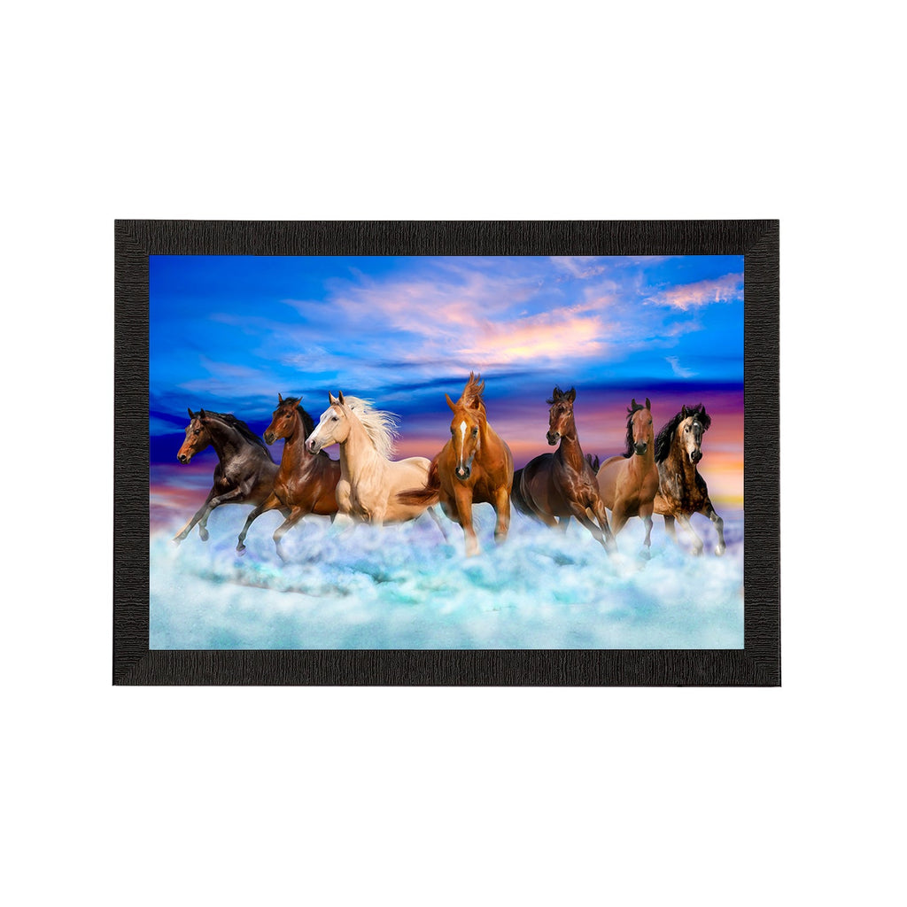 Seven Running Horses Painting Digital Printed Animal Wall Art Kafalo