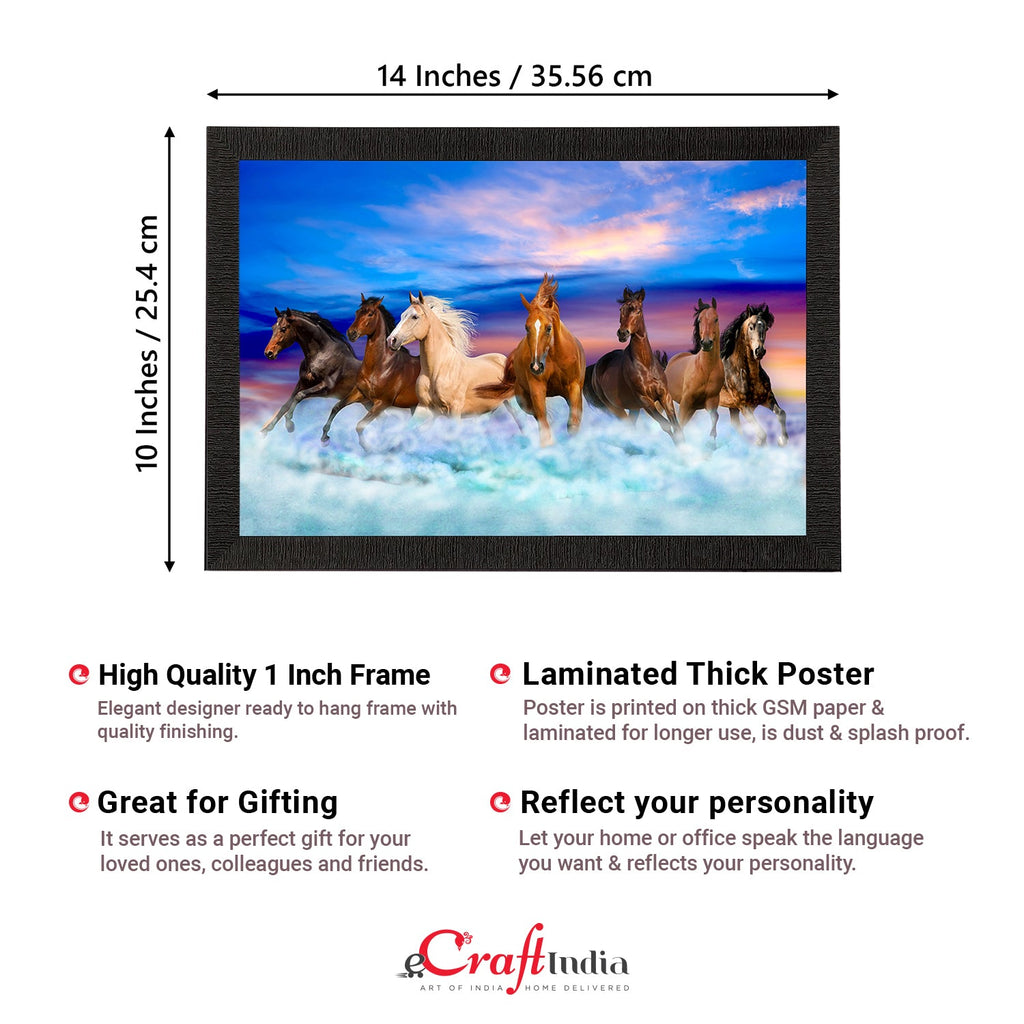 Seven Running Horses Painting Digital Printed Animal Wall Art Kafalo