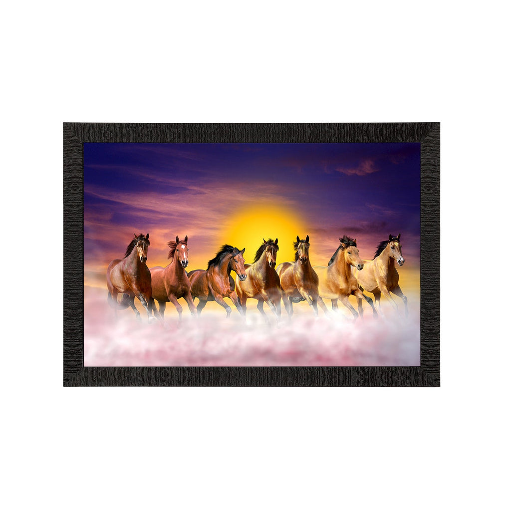 Seven Running Horses Painting Digital Printed Animal Wall Art Kafalo