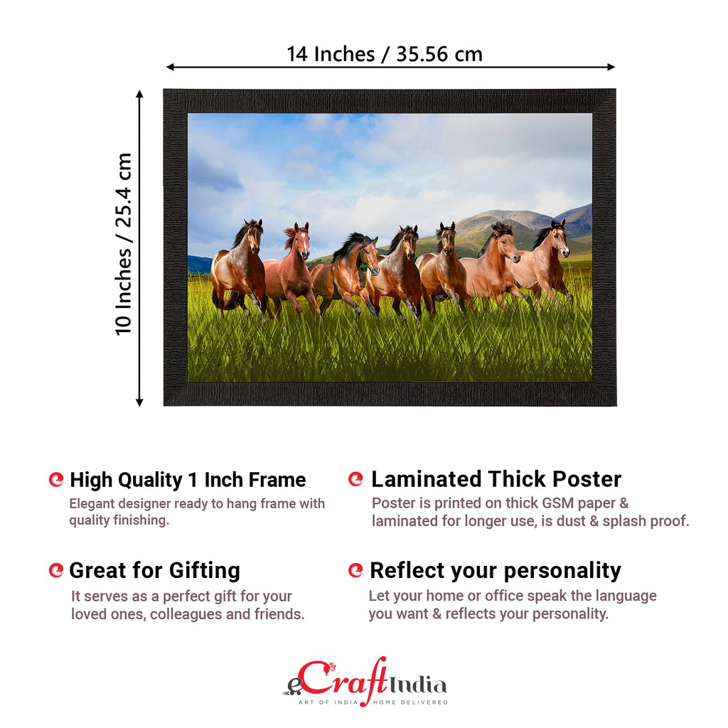 Seven Running Horses Painting Digital Printed Animal Wall Art Kafalo