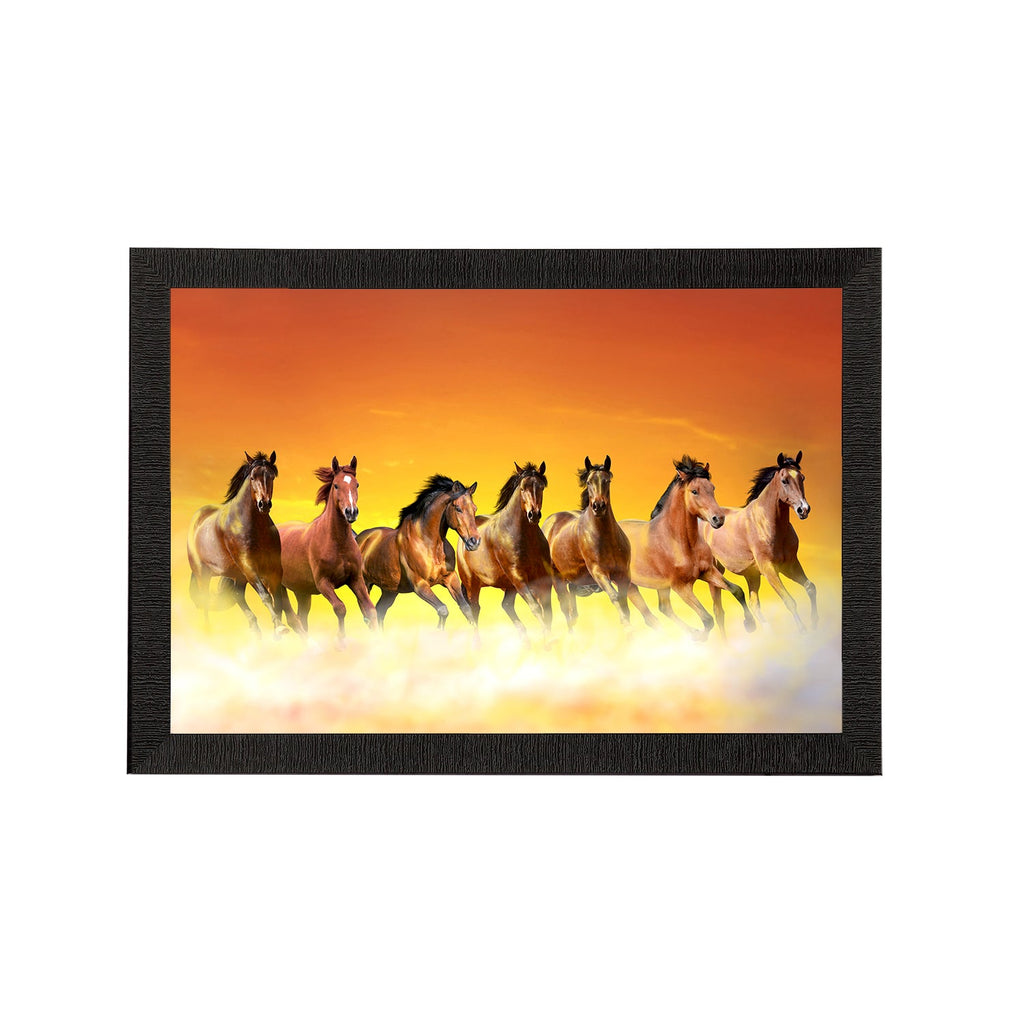 Seven Running Horses Painting Digital Printed Animal Wall Art Kafalo