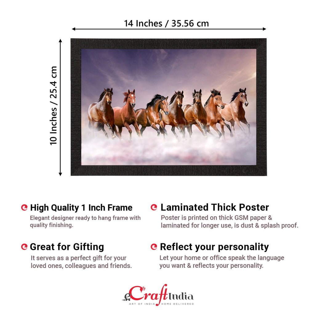 Seven Running Horses Painting Digital Printed Animal Wall Art Kafalo