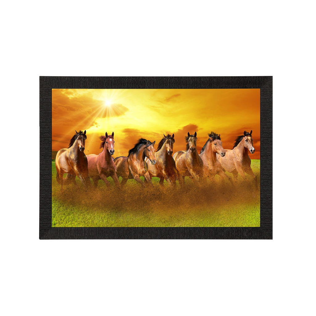 Seven Running Horses Painting Digital Printed Animal Wall Art Kafalo