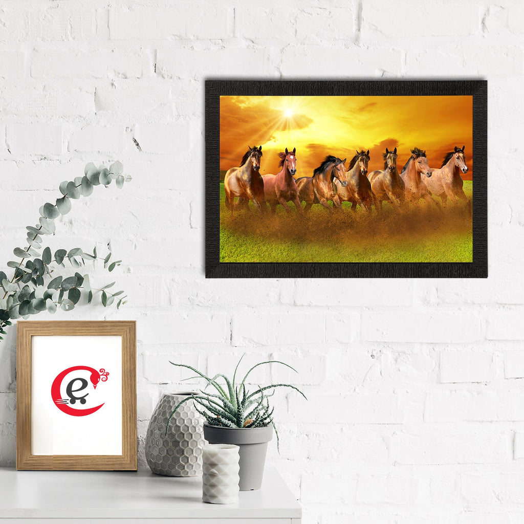 Seven Running Horses Painting Digital Printed Animal Wall Art Kafalo