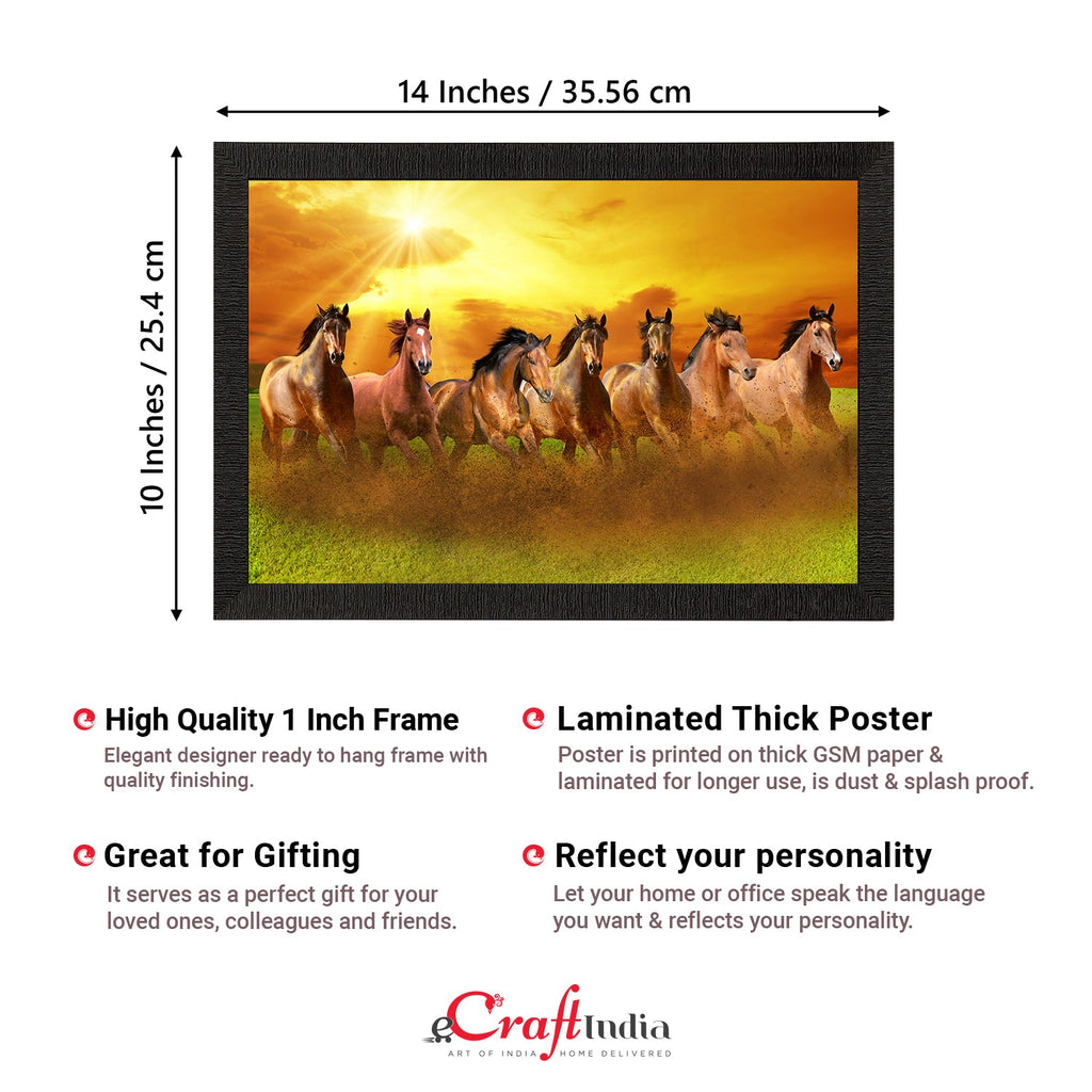 Seven Running Horses Painting Digital Printed Animal Wall Art Kafalo