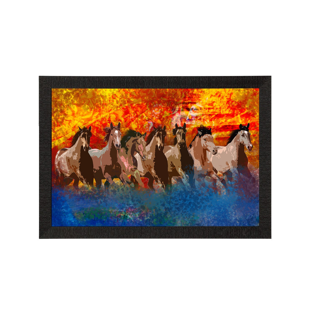 Seven Running Horses Painting Digital Printed Animal Wall Art Kafalo
