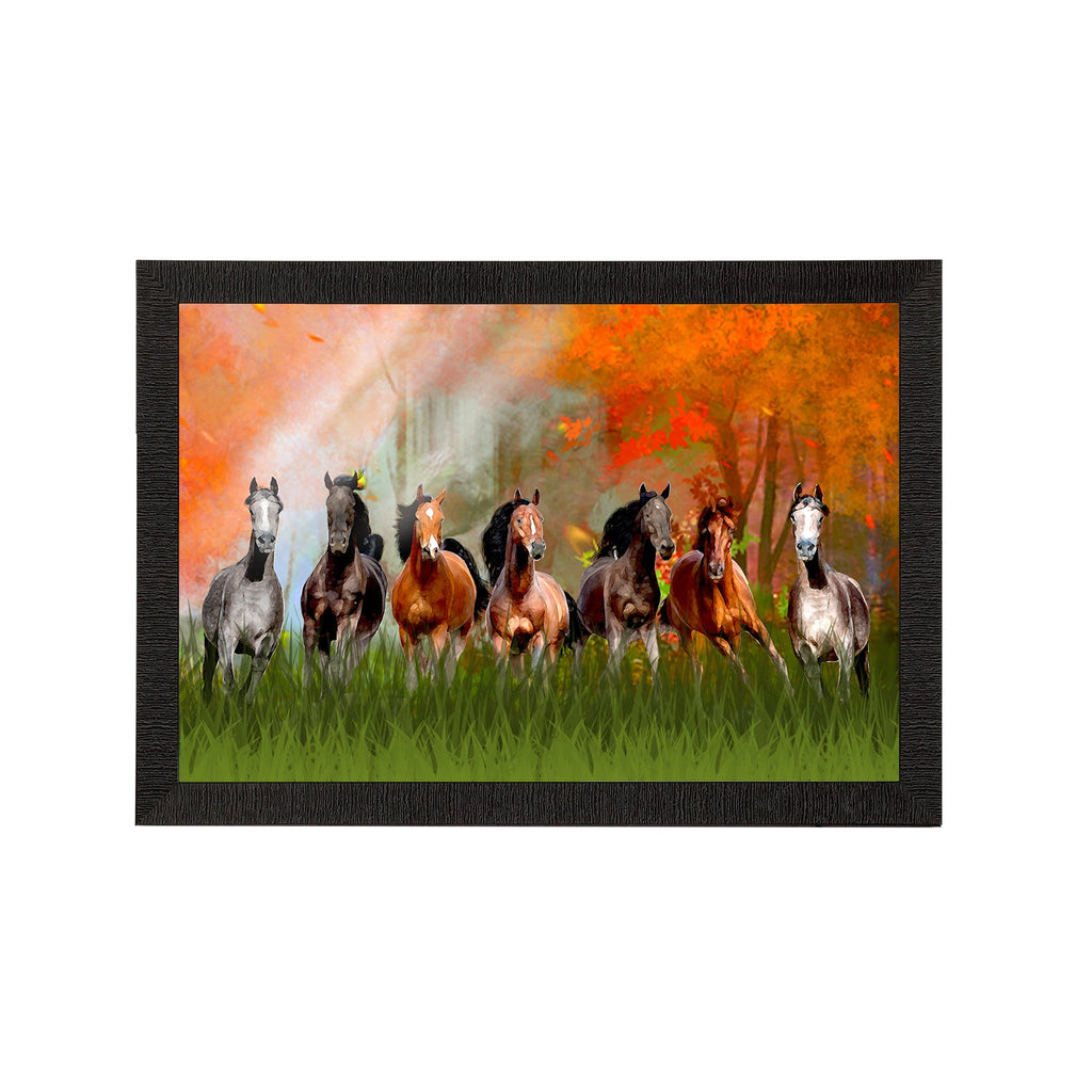 Seven Running Horses Painting Digital Printed Animal Wall Art Kafalo