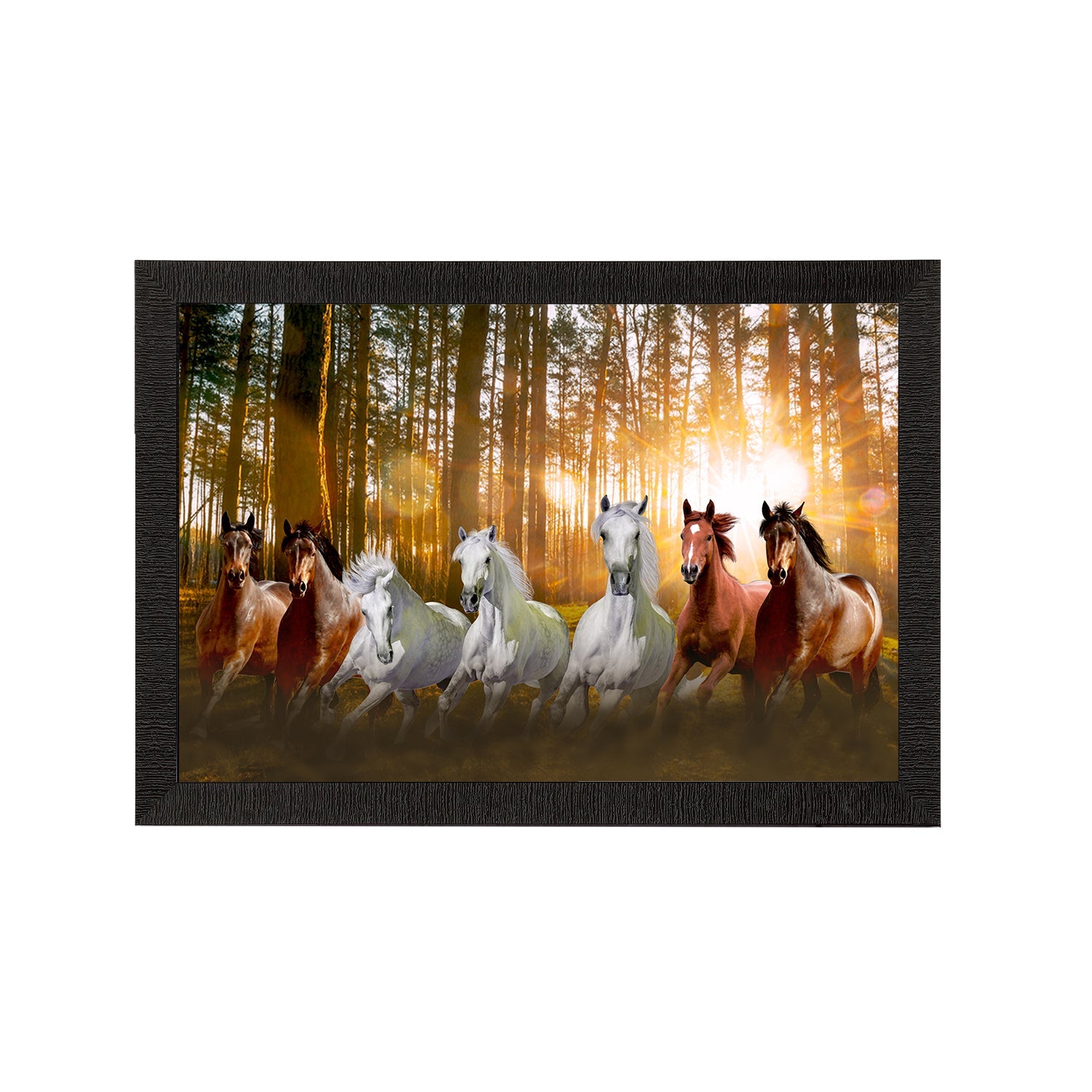 Seven Running Horses Painting Digital Printed Animal Wall Art Kafalo