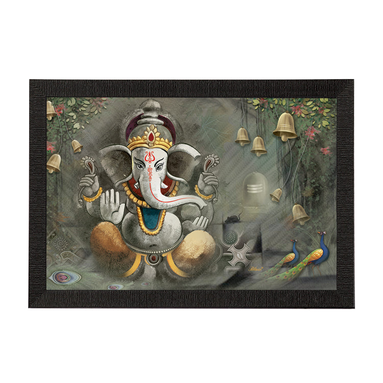 Lord Ganesha Satin Matt Texture UV Art Painting Kafalo