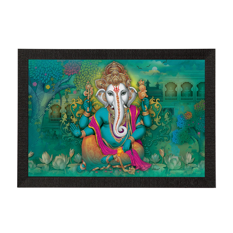 Lord Ganesha Satin Matt Texture UV Art Painting Kafalo