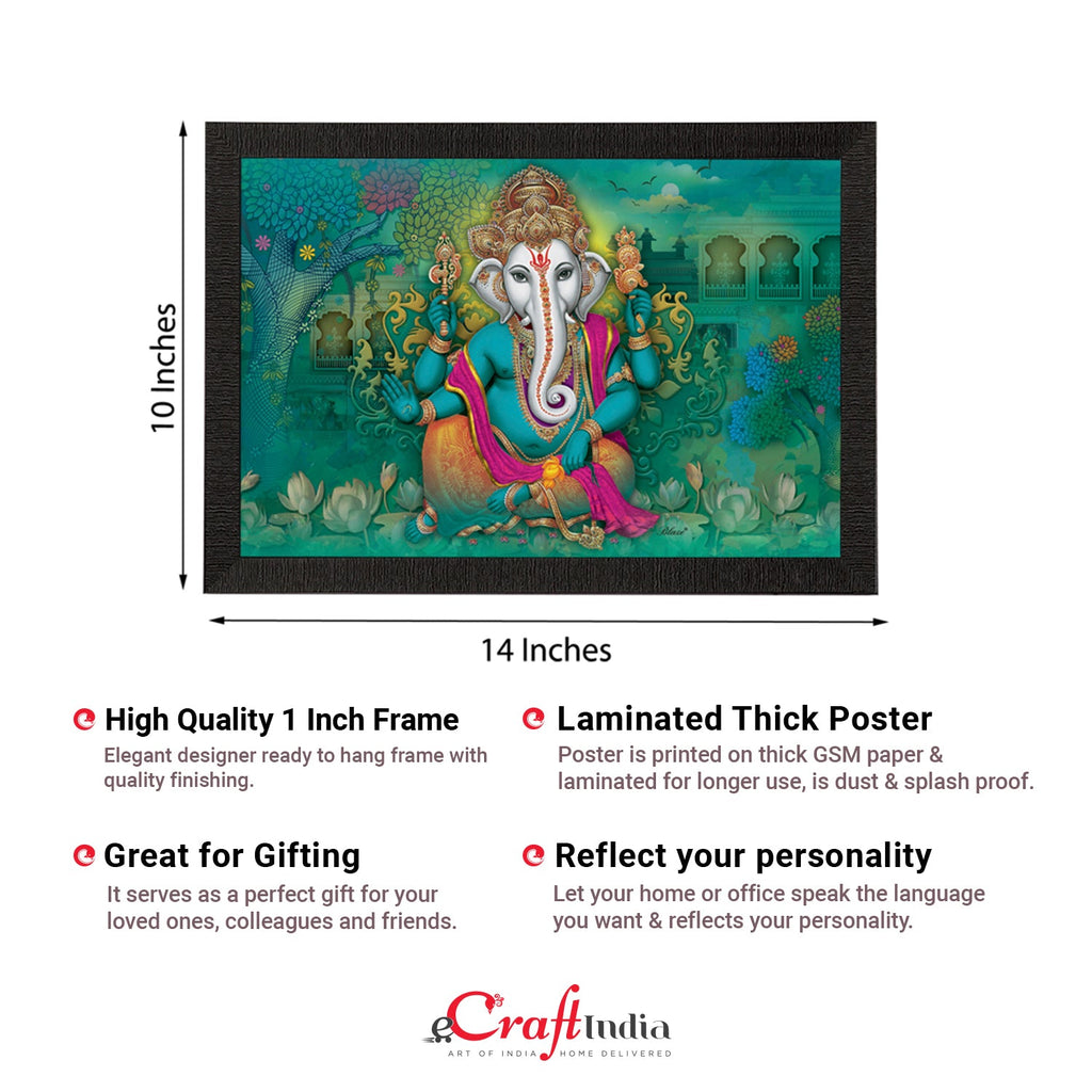 Lord Ganesha Satin Matt Texture UV Art Painting Kafalo