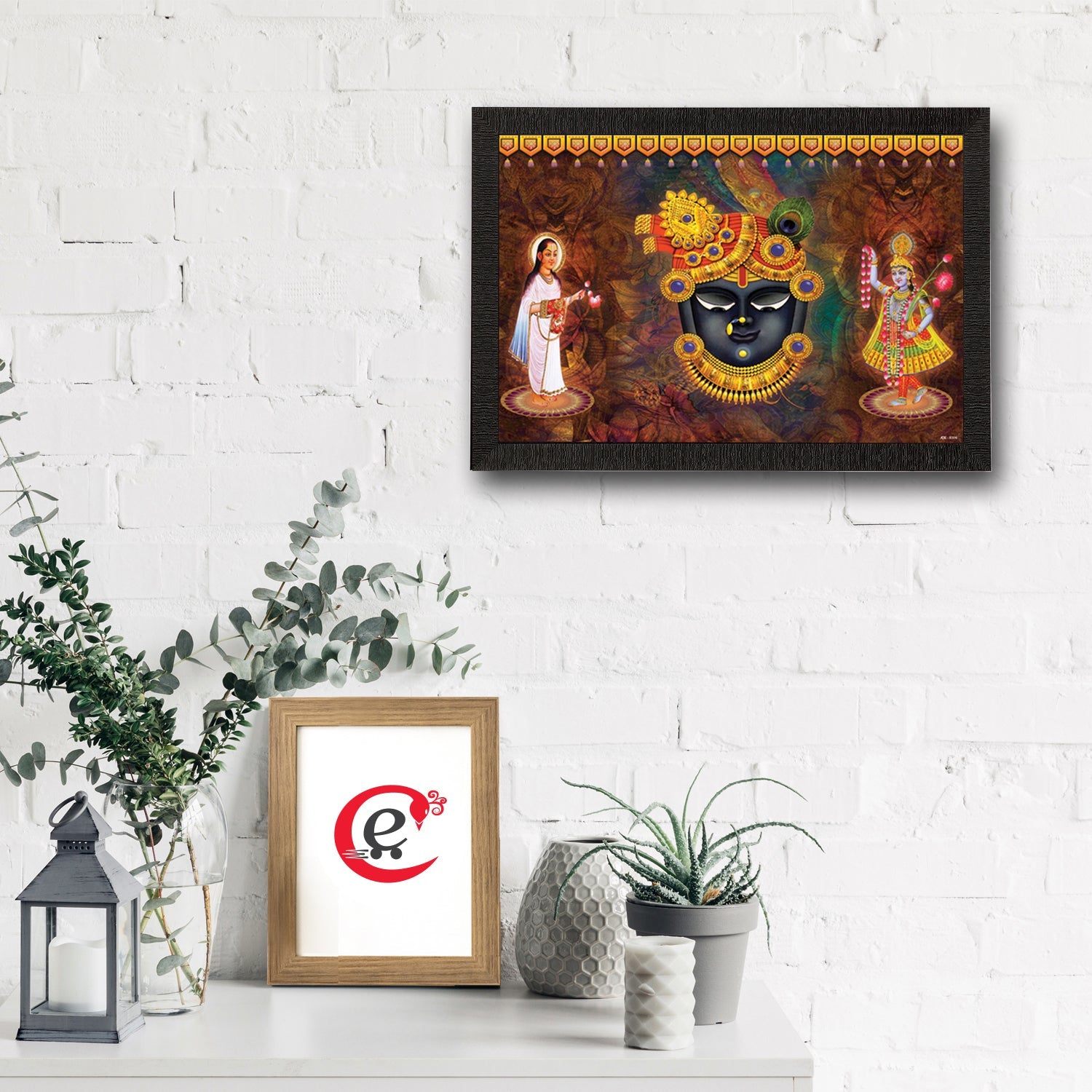 Lord Shrinath Satin Matt Texture UV Art Painting Kafalo
