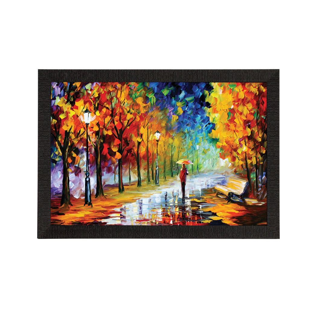 Lovely Rain View Satin Matt Texture UV Art Painting Kafalo
