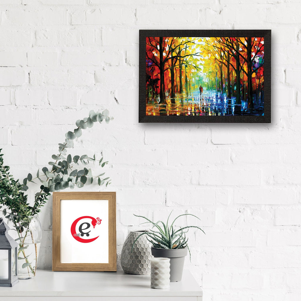 Lovely Rain View Satin Matt Texture UV Art Painting Kafalo