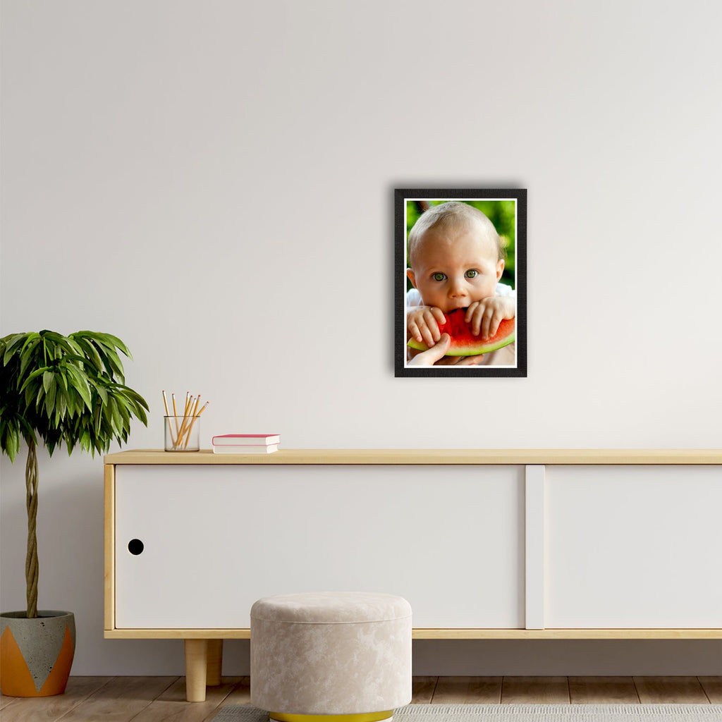 Cute Baby Eating Watermelon Painting Digital Printed Wall Art Kafalo