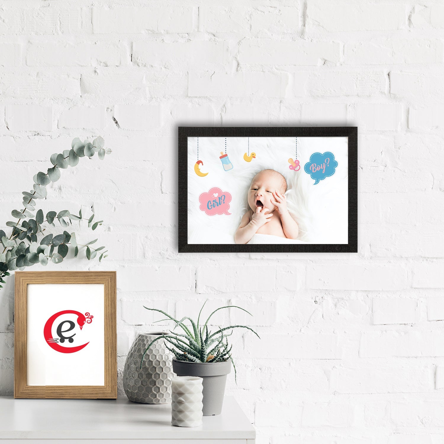 Cute Baby Painting Digital Printed Wall Art Kafalo