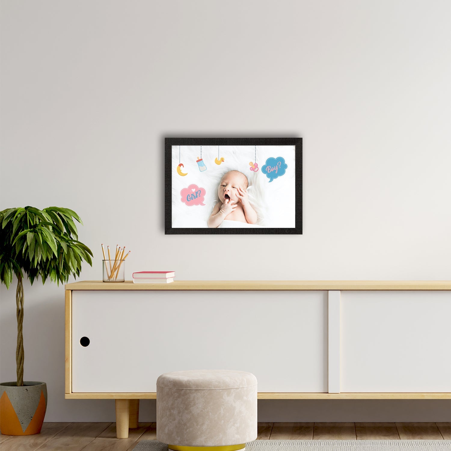Cute Baby Painting Digital Printed Wall Art Kafalo