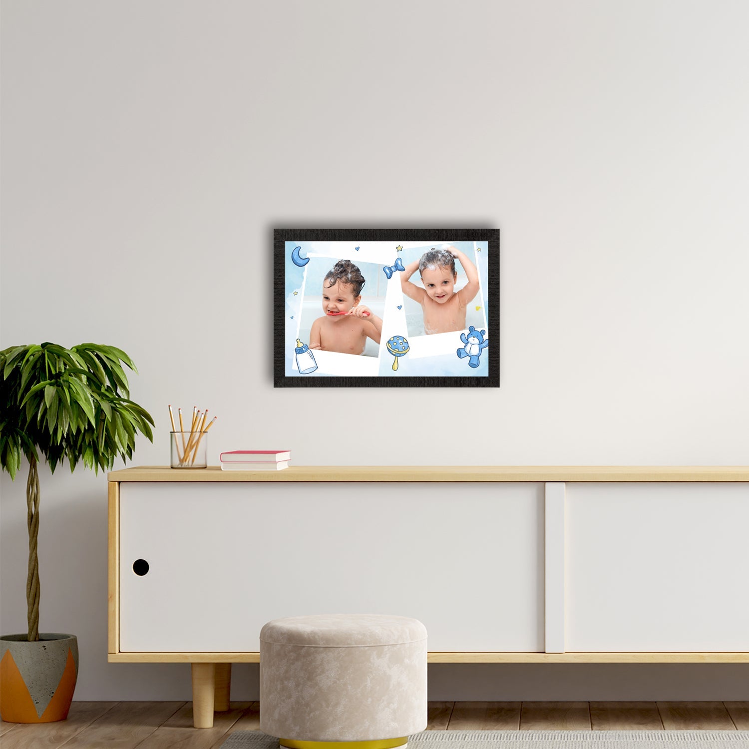 Cute Baby Painting Digital Printed Wall Art Kafalo