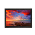 Colorful Sky and Beach Scenic View Satin Matt Texture UV Art Painting Kafalo