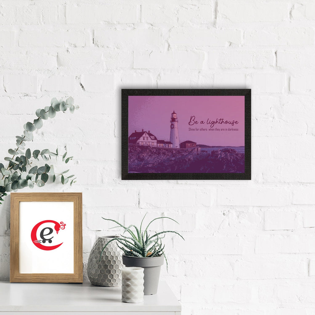 Seaside Lighthouse Scenic View Satin Matt Texture UV Art Painting Kafalo