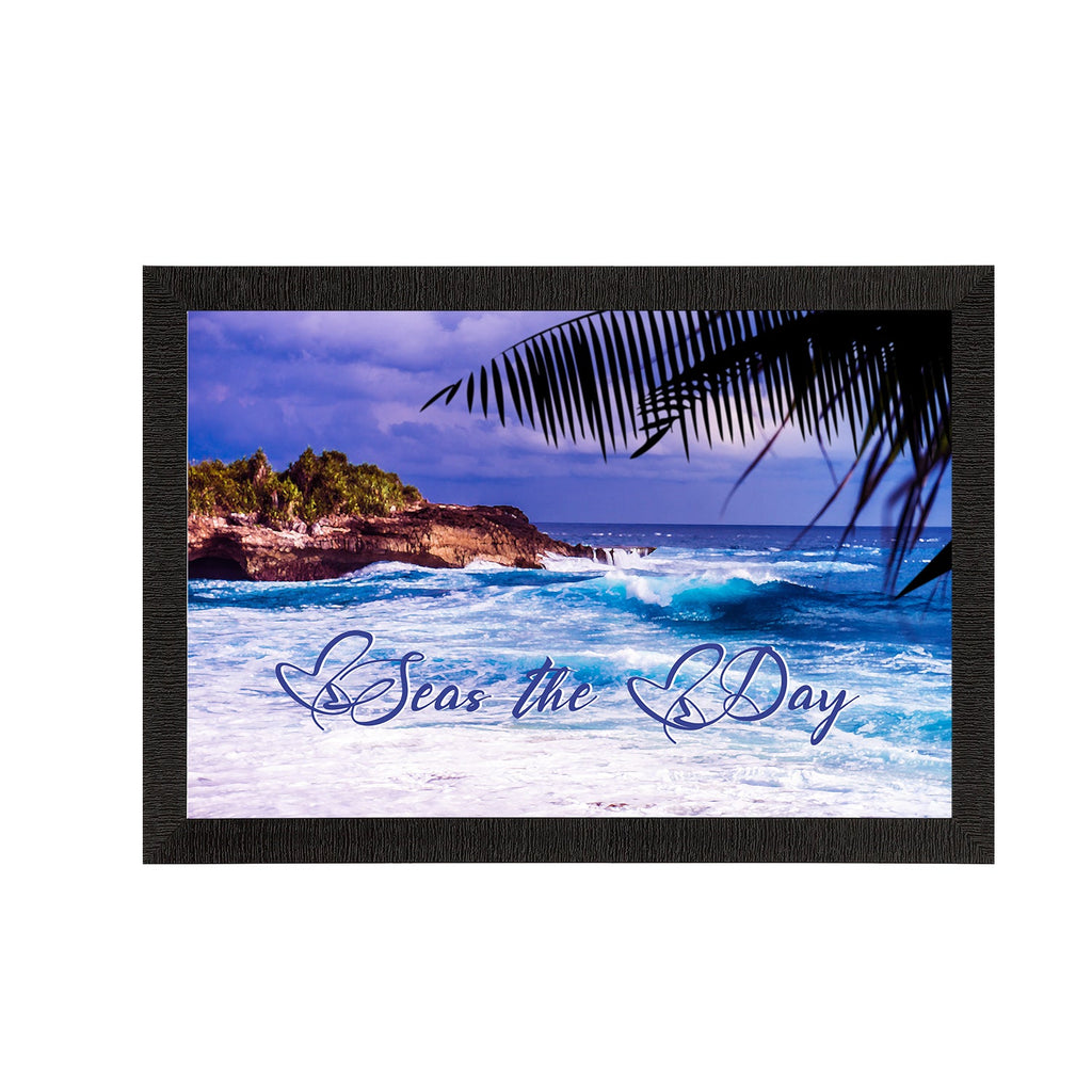 "Seas the Day" Alluring Sea Waves View Satin Matt Texture UV Art Painting Kafalo