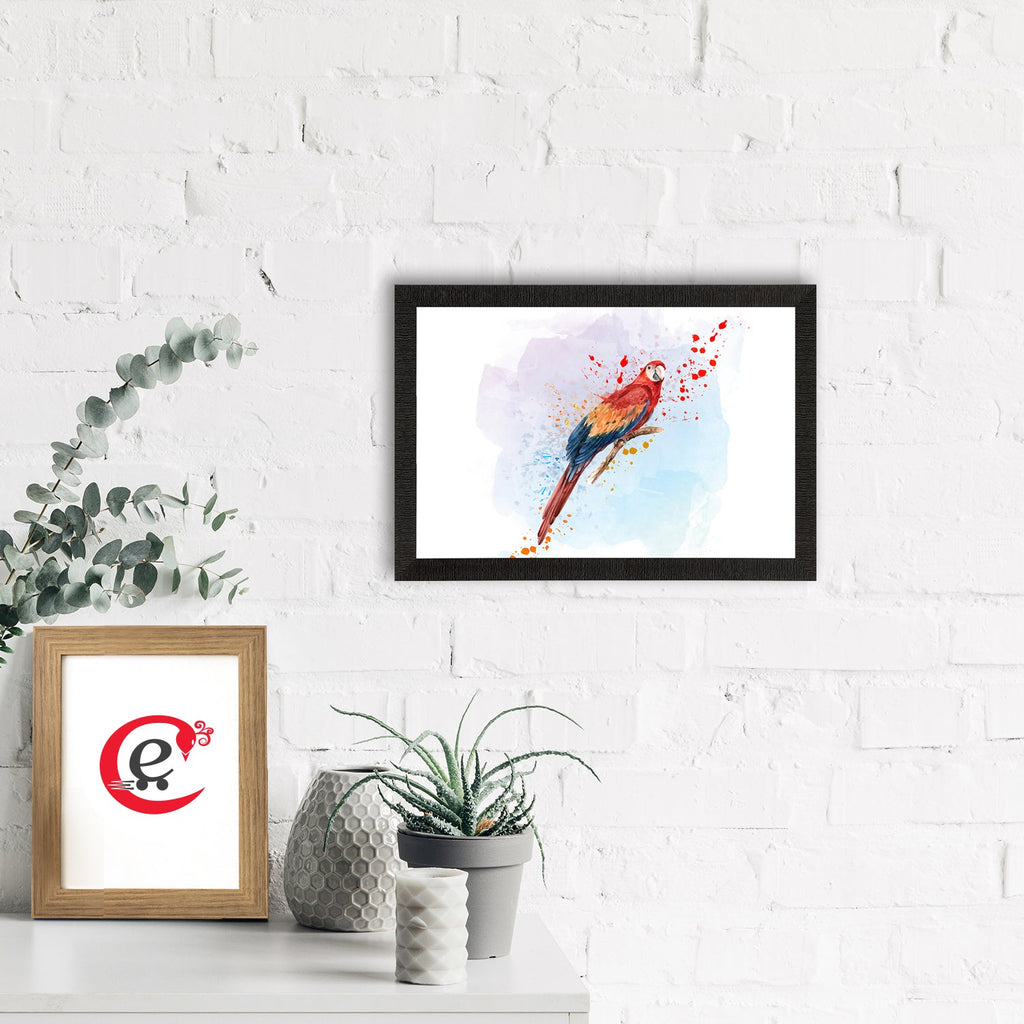 Colorful Parrot Satin Matt Texture UV Art Painting Kafalo