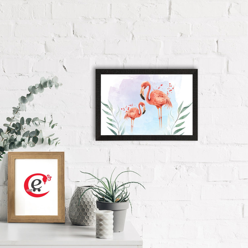 Pink Flamingo Satin Matt Texture UV Art Painting Kafalo