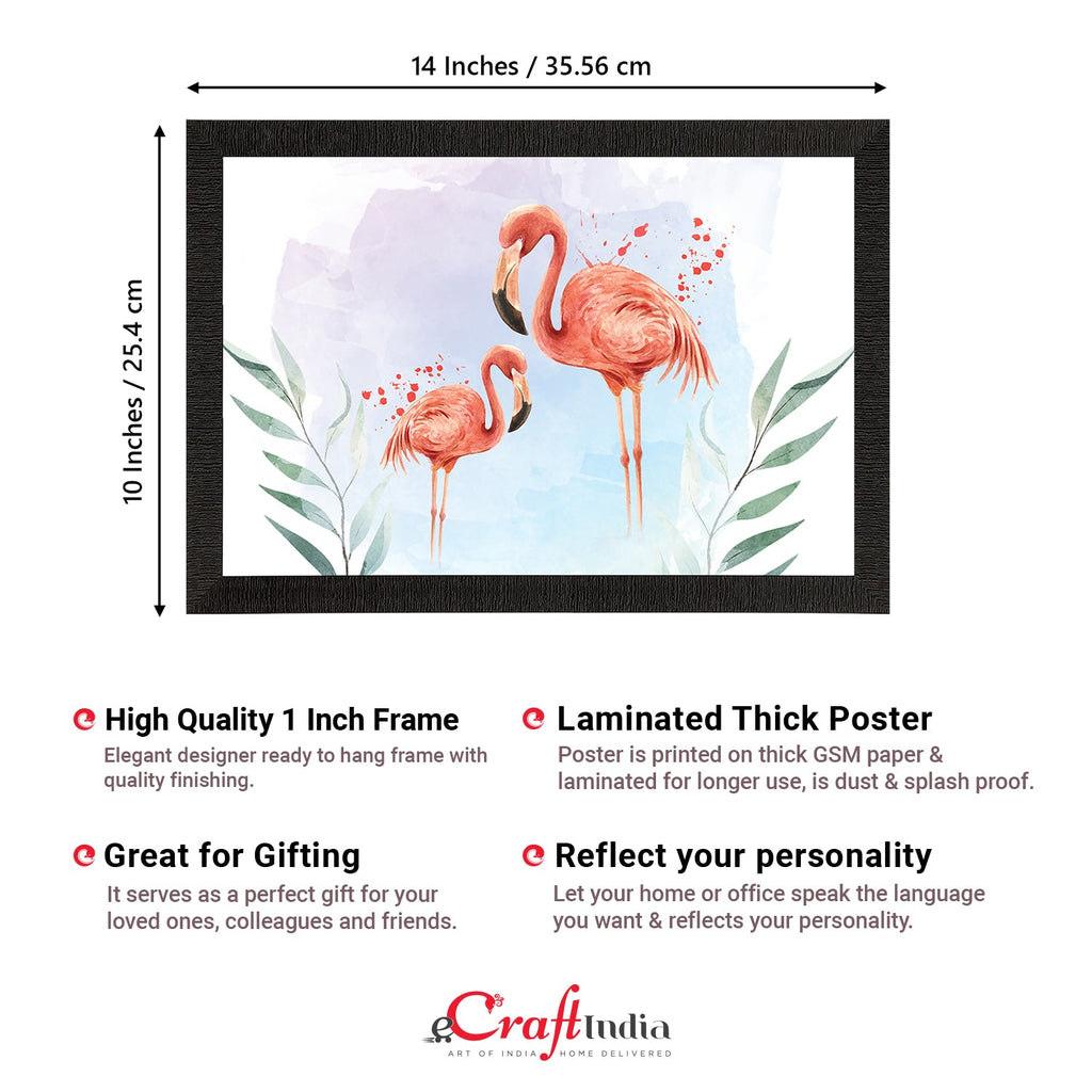 Pink Flamingo Satin Matt Texture UV Art Painting Kafalo