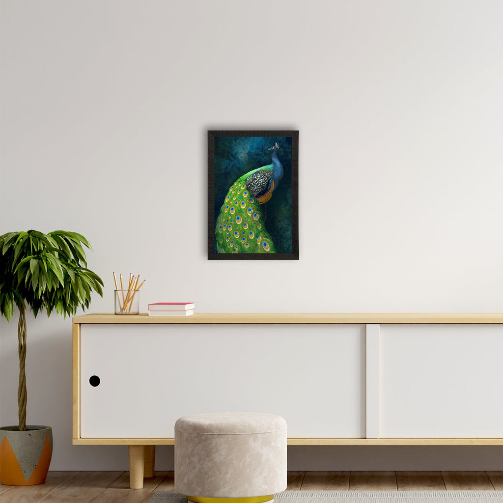 Peacock Satin Matt Texture UV Art Painting Kafalo
