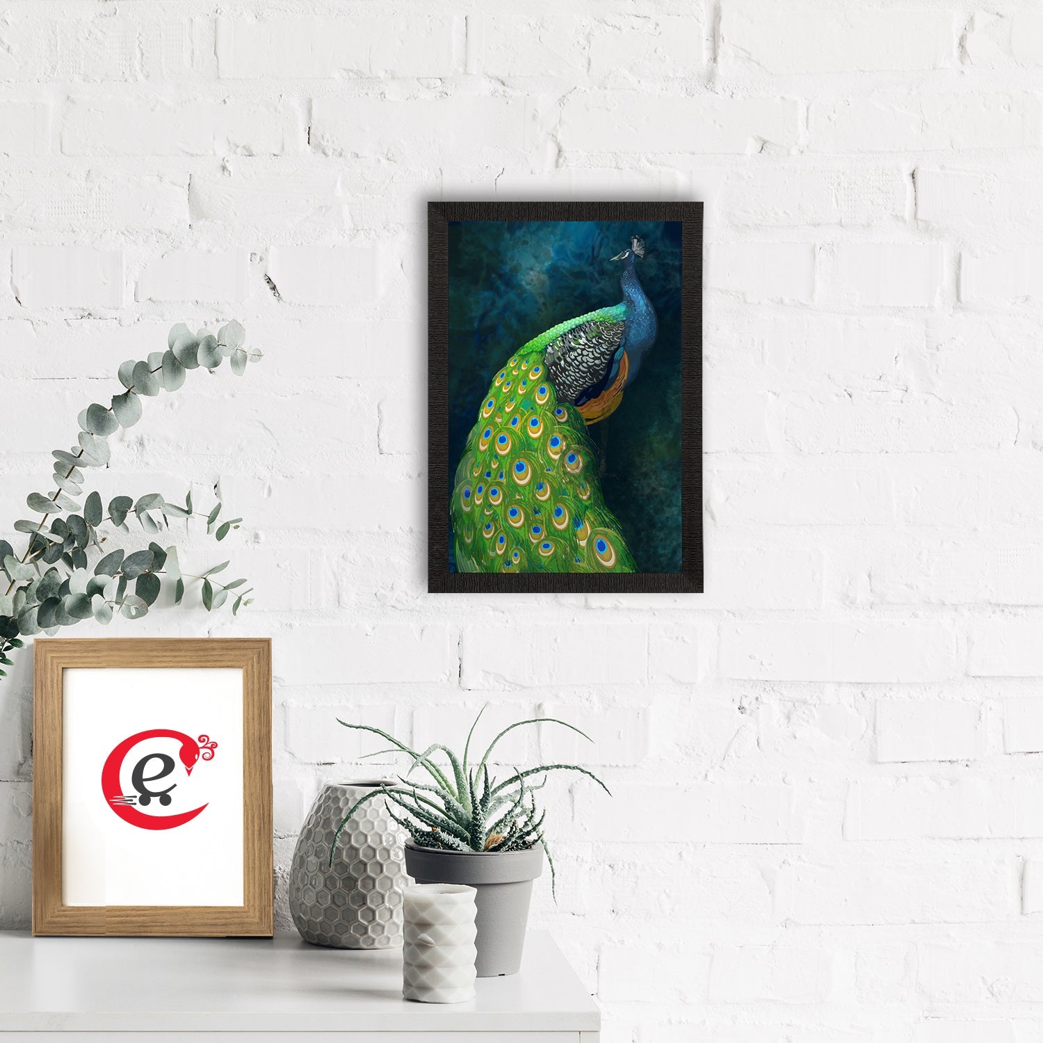 Peacock Satin Matt Texture UV Art Painting Kafalo